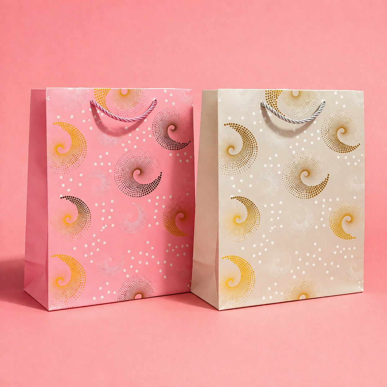 Premium Swirl Design Gift Bag with Handle Paper Carry Bag