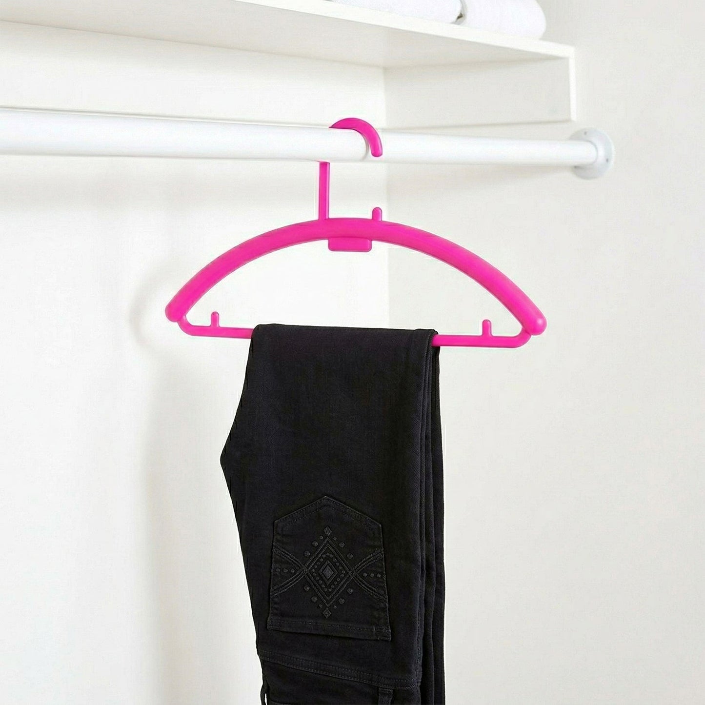 Plastic Clothes Hanger Multipurpose Durable Wardrobe Garment Hanging Rack (1 Pc)