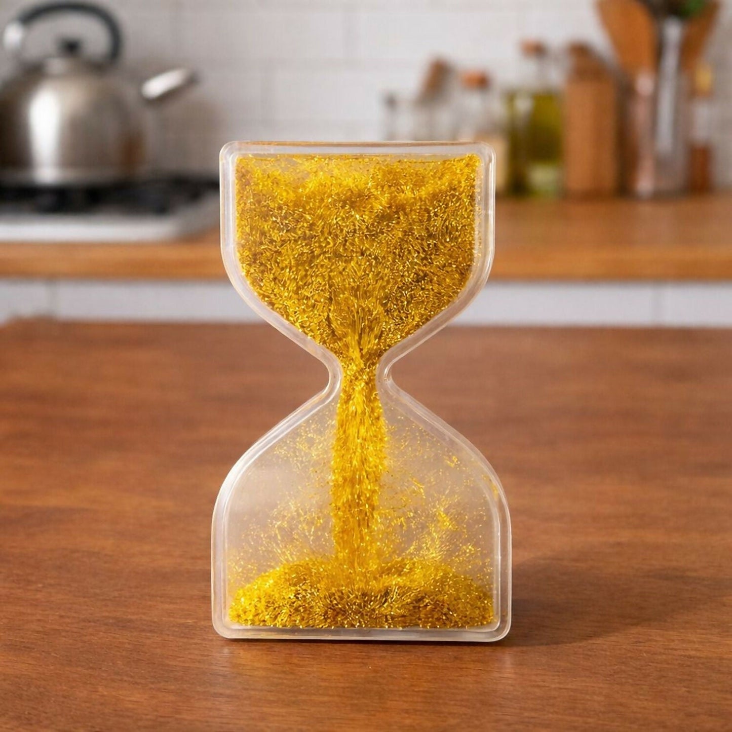 Gold Liquid Sand Timer Hourglass Stress Relief Sensory Toy for Kids