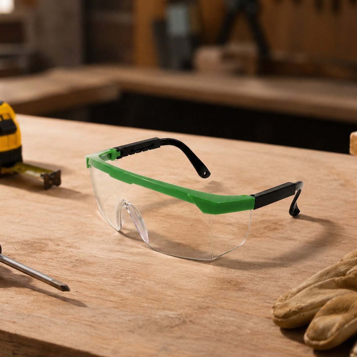 Safety Goggles with Adjustable Temple Length for Eye Protection (1 Pc)