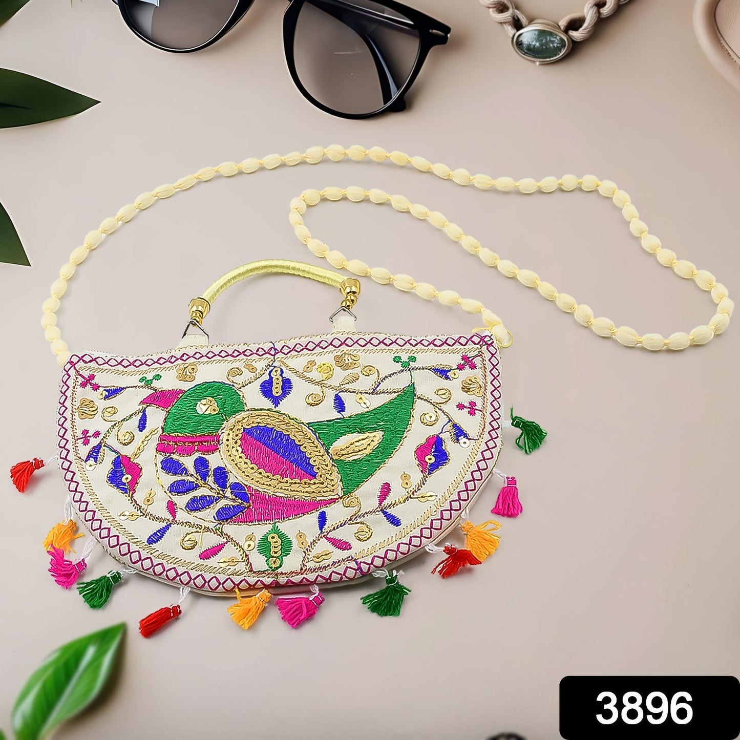 Traditional handbag, Rajasthani Jaipuri Cotton Bag (1 Pc)
