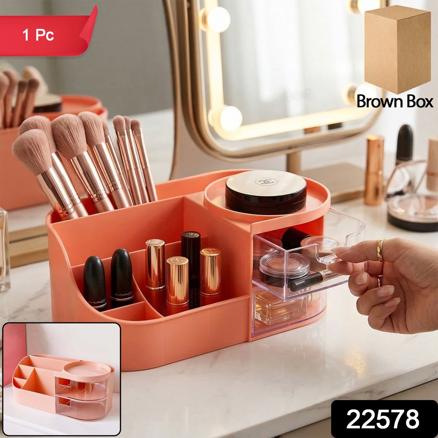 Multipurpose Makeup Organizer Storage Box (1 Pc)