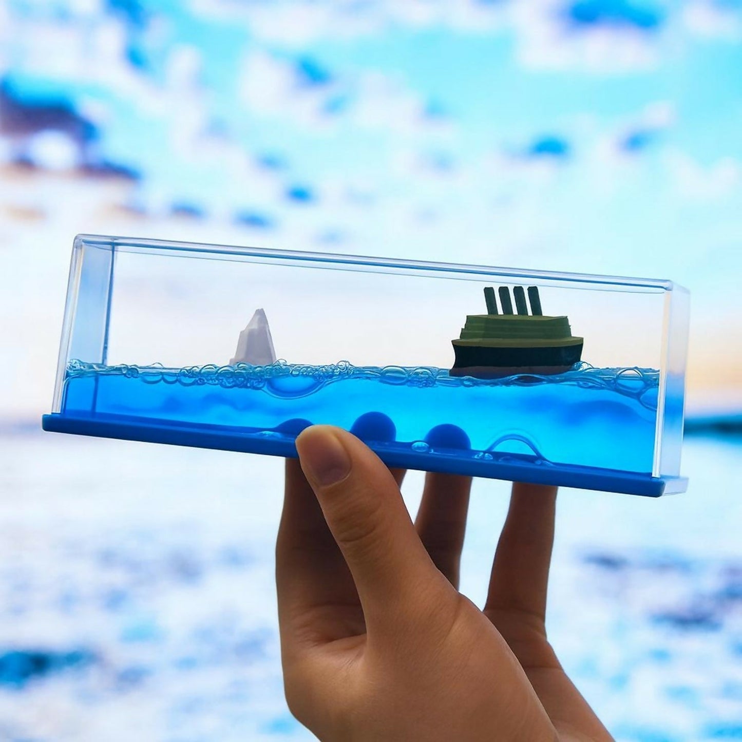 Liquid Wave Ship Motion Toy for Desk Stress Relief & Office Decoration