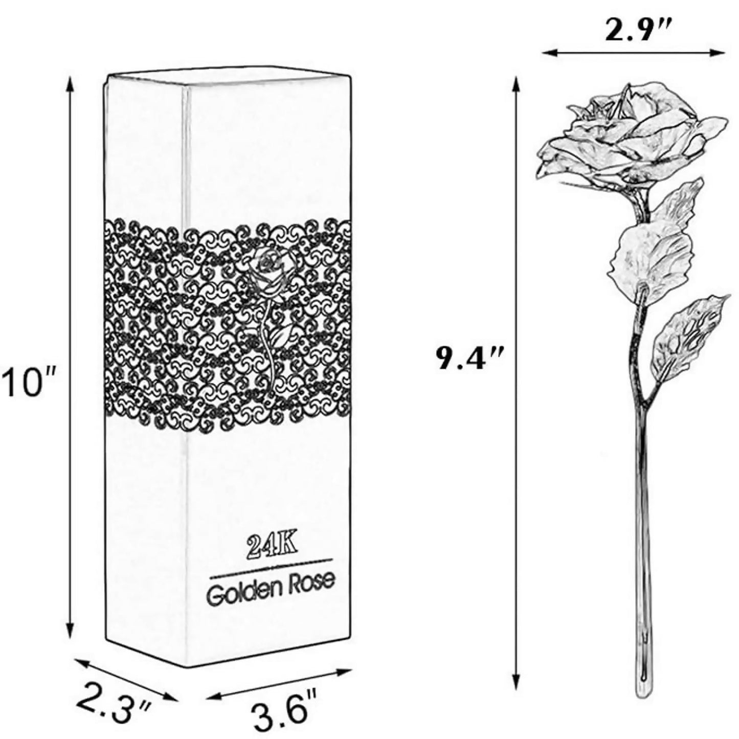 Artificial Golden Rose, Valentine’s Day, Special Occasions