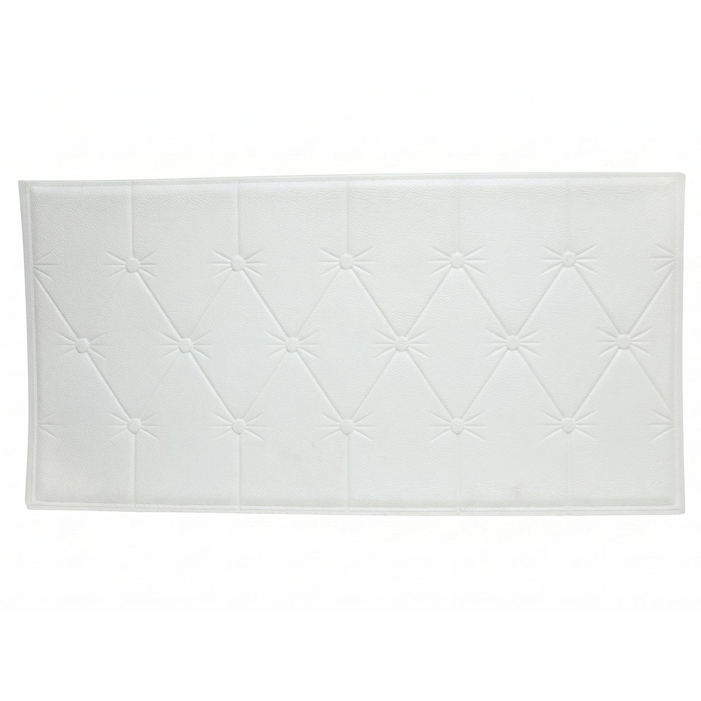 Self Adhesive 3D Foam Wall Panel Cushion Wallpaper (1 Pc, White, 69x35 Cm)