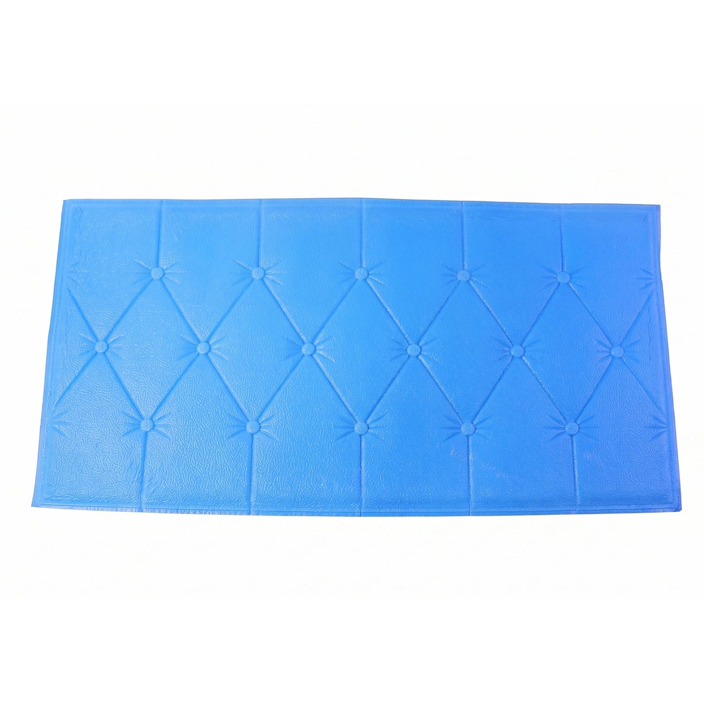 Self Adhesive 3D Foam Wall Panel Cushion Wallpaper (1 Pc, Blue, 69x35 Cm)