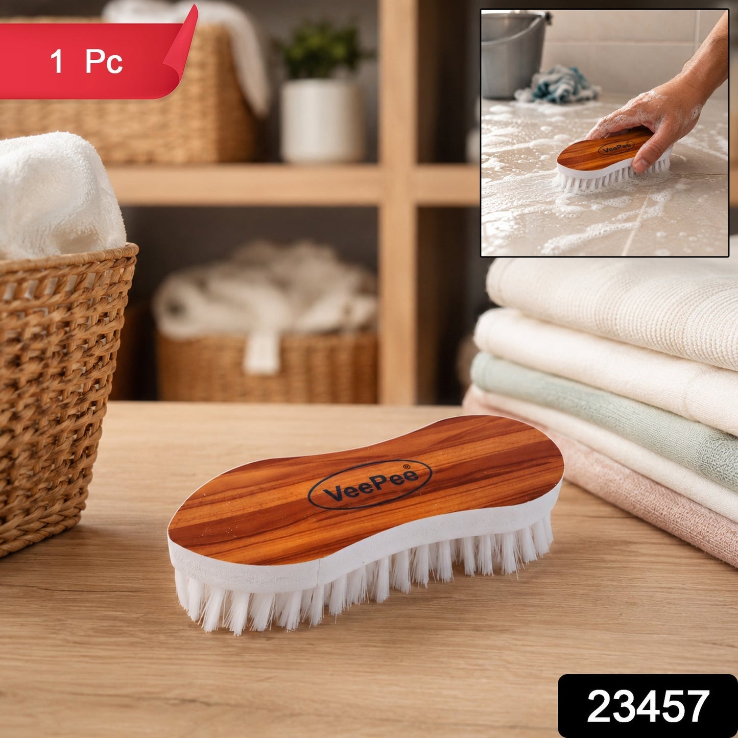 VeePee Ergonomic Cloth Washing Brush (1 Pc)