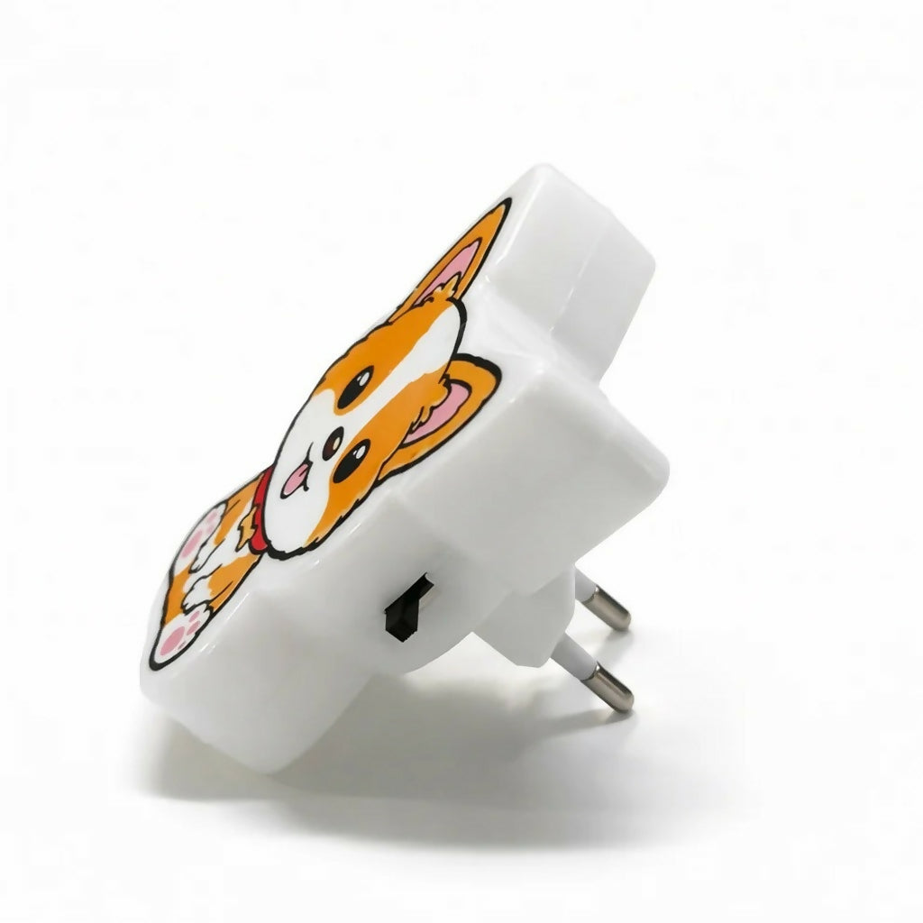 Cute Dog Plug-In Night Light Lamp for Kids Bedroom Decor