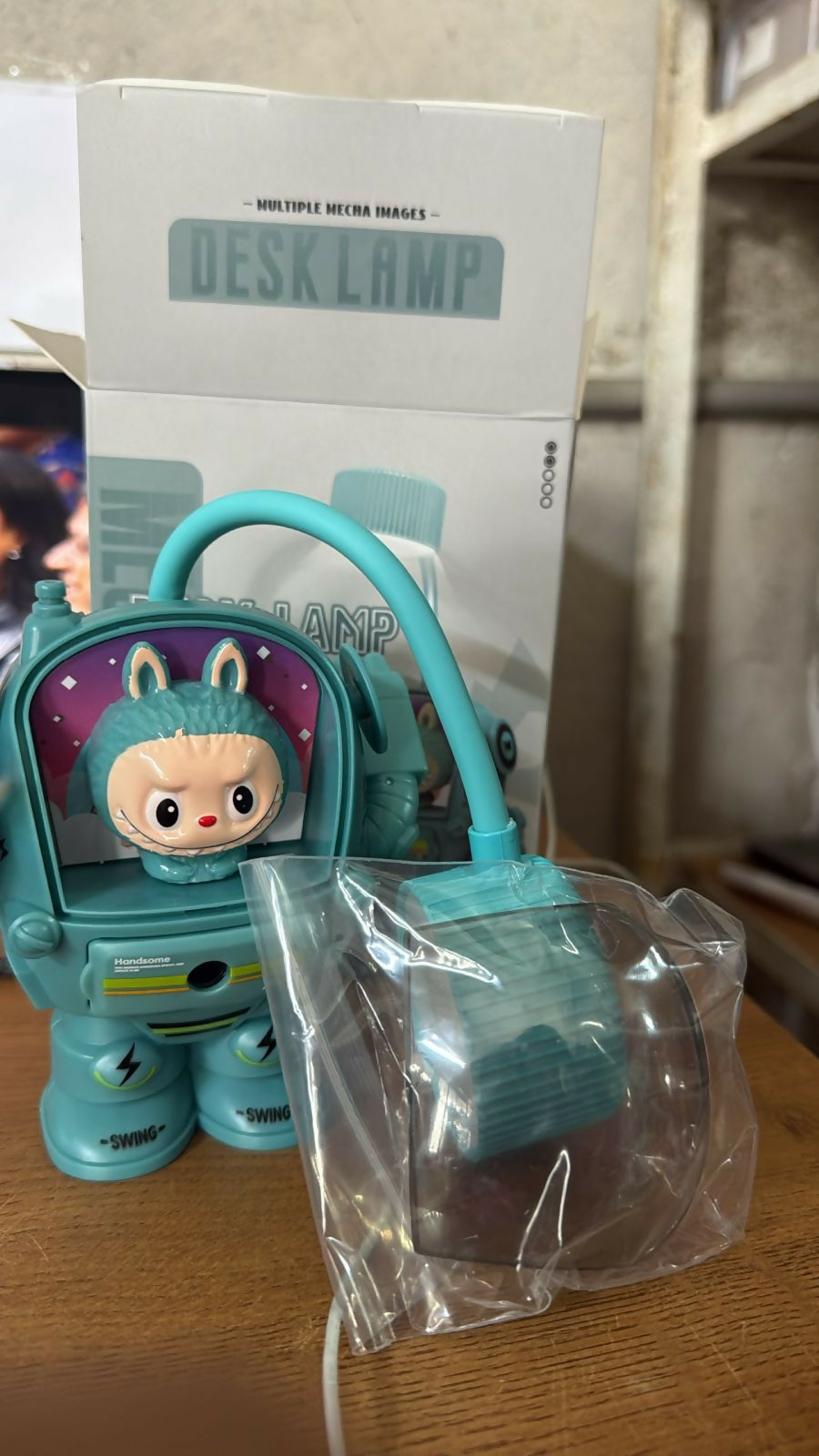 Astronaut Desk Lamp with Pencil Sharpener & LED Light for Kids