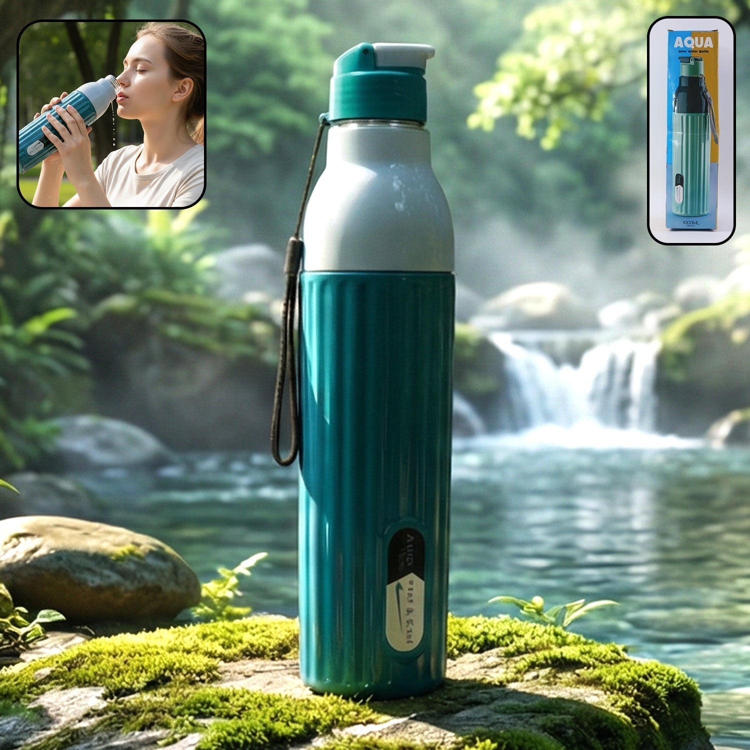 Aqua Sports Sipper Water Bottle (1 Pc, 1000 ML Approx)