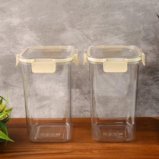 Apex Press Nâ€™ Lock Airtight Kitchen Storage Container Set (2Pc/1400ml) Approx