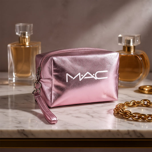 Metallic Travel Makeup Pouch - (1 Pc / Mix Design)