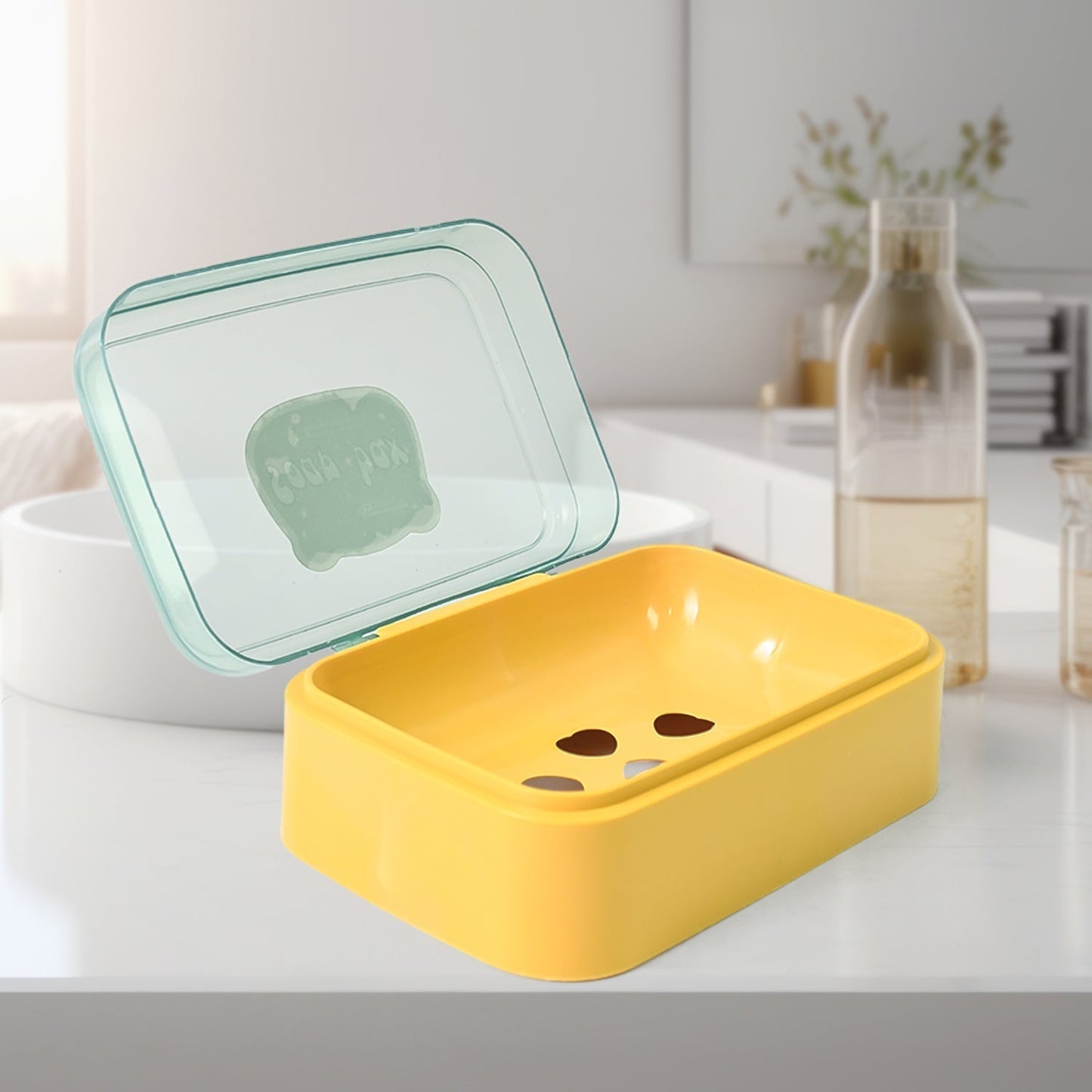 Plastic Soap Dish, Portable Plastic Self Draining Soap Holder ,Sabudani (1 Pc / Mix Color)