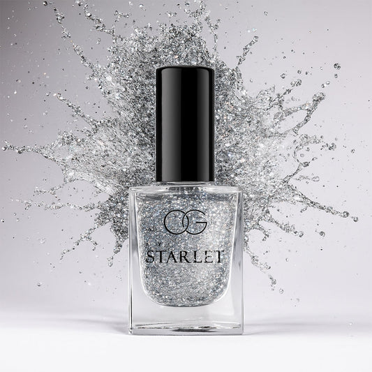 OG Beauty Silver Moonlight Starlet Glitter Nail Paint (10 ML / 1 Pc)