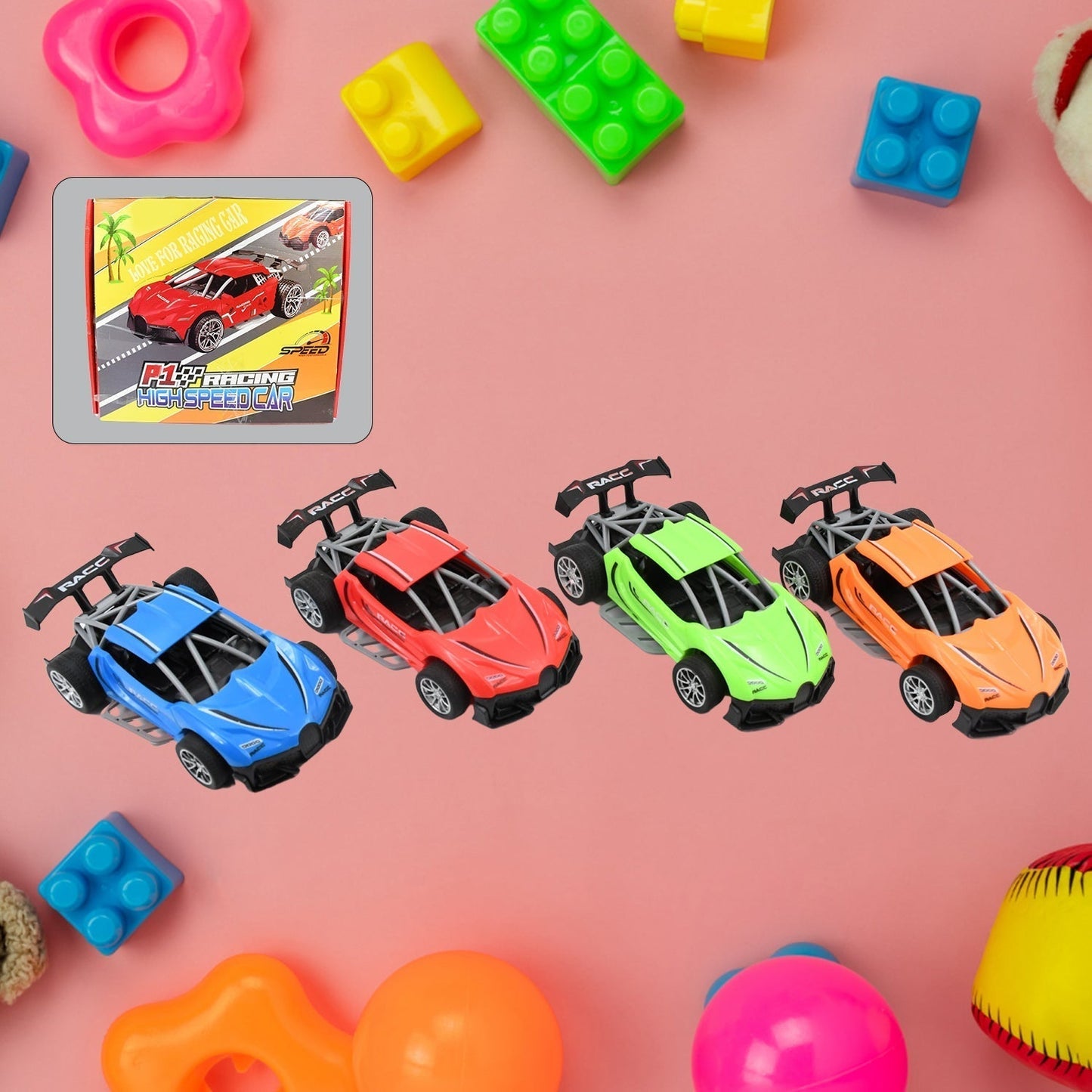 Mini Pull Back Racing Car Widely Used By Kids & Children  (8 Pcs Set / Mix Color)