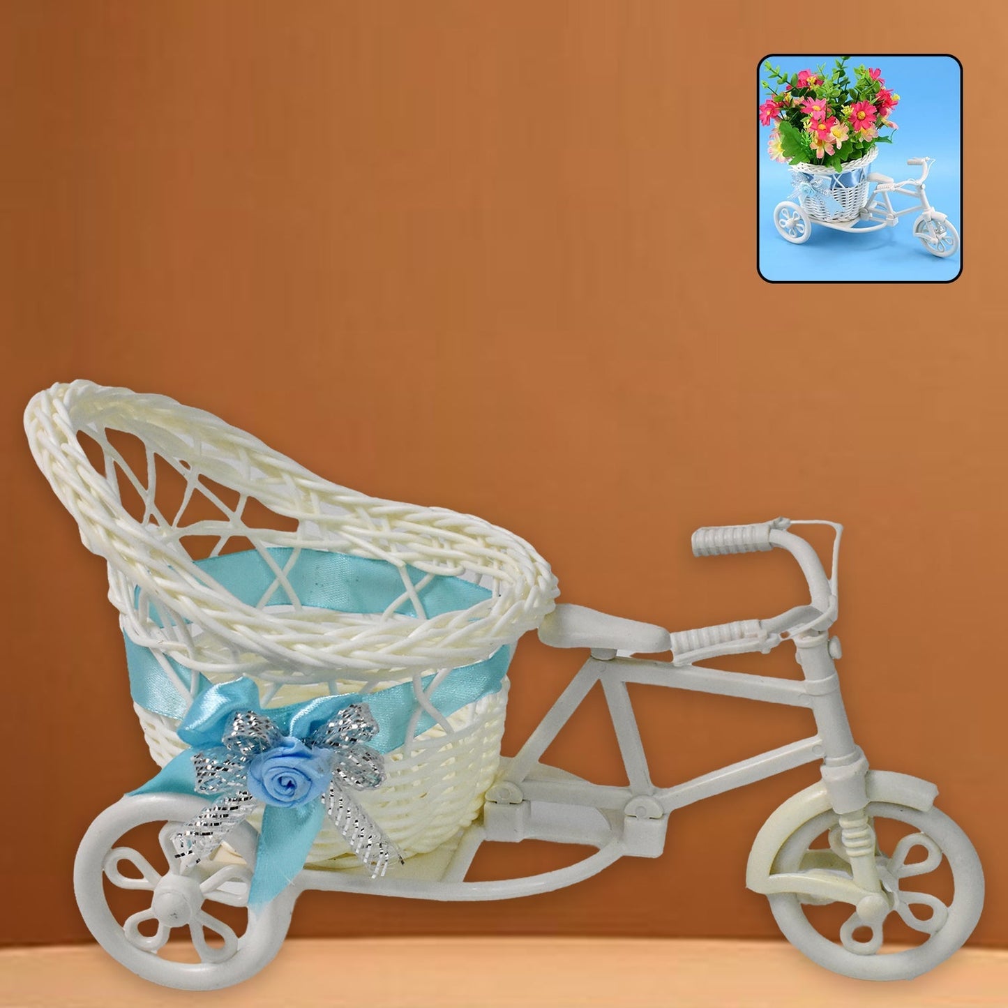 Plastic Cycle Flower vases for Home decor; Bicycle Flower Pot Stand