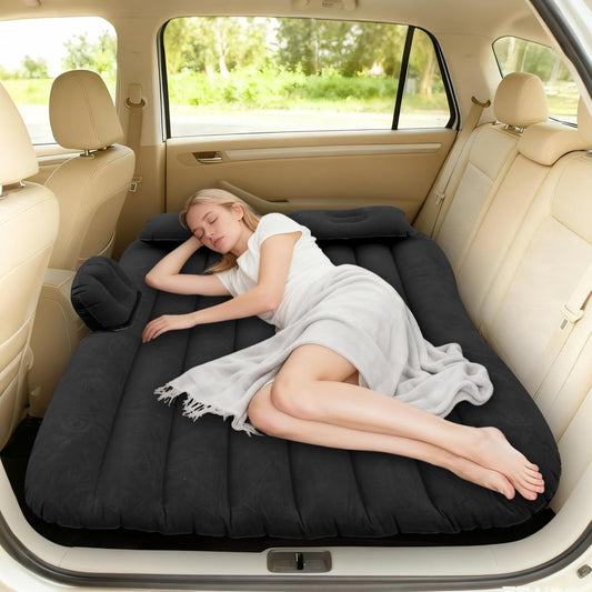 Inflatable Car Air Mattress Bed (132 Ã— 96 cm, 1 Set)