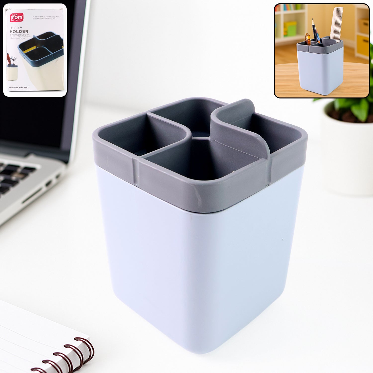 Supermom Multi-Compartment Desk Organizer Utility Holder (1 Pc)
