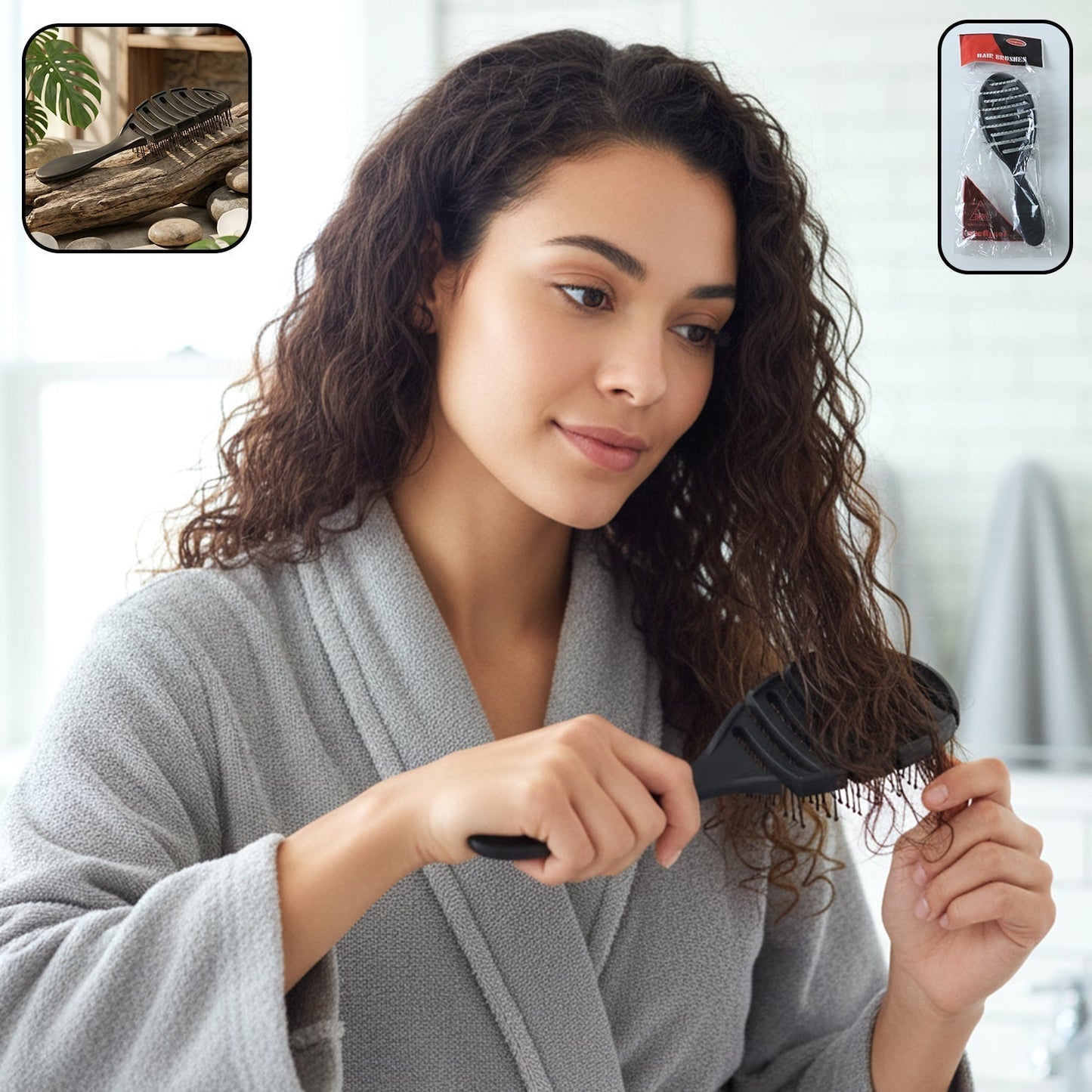 Plastic Soft Wide Tooth Detangling Hair Comb (1 Pc)
