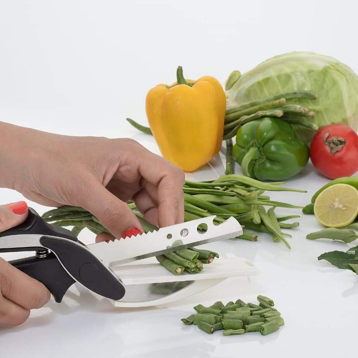 Stainless Steel 4 in 1 Clever Cutter, Black