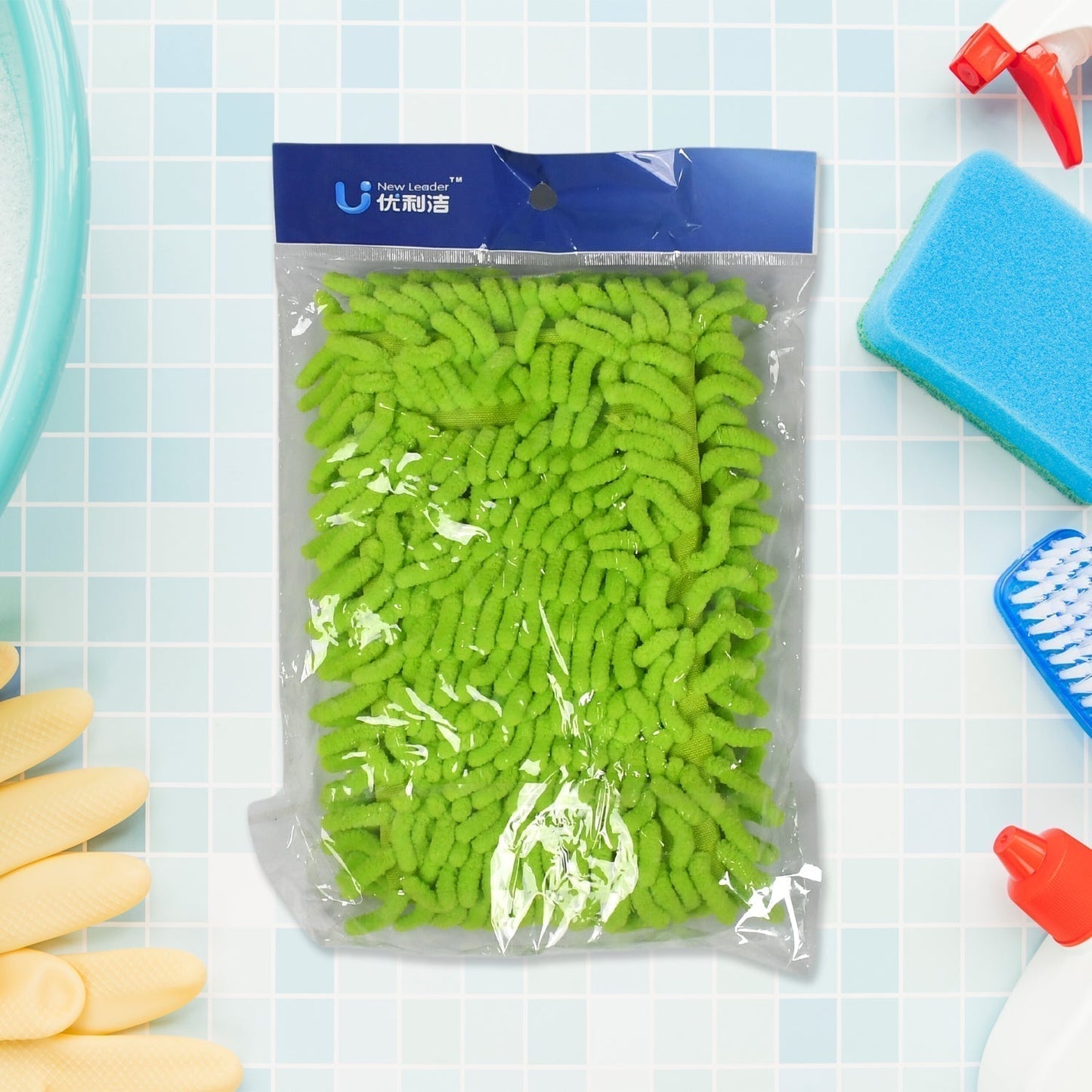 Microfiber Mop with Extendable Handle for Home & Office Cleaning  (Pipe Not Inluded)