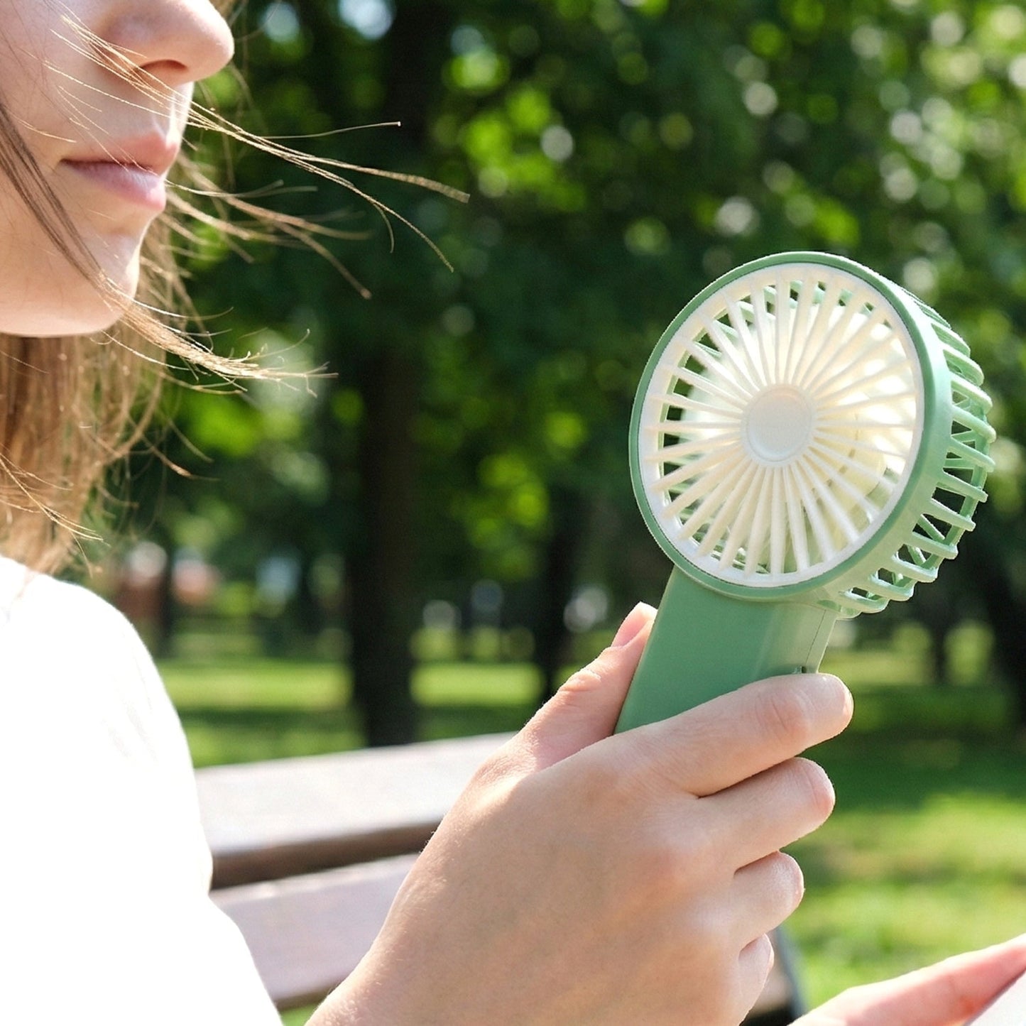 Portable USB Rechargeable Handheld Mini Fan (1 Pc)