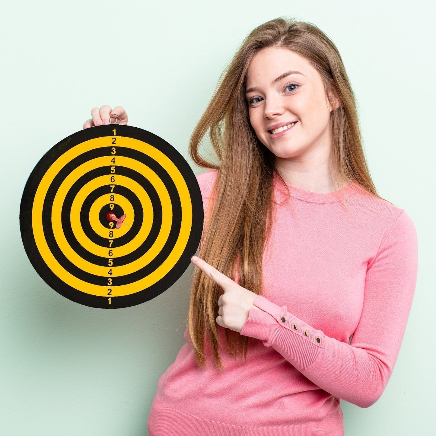 Small Dart Board with 2 Darts Set for Kids Children. Indoor Sports Games Board Game Dart Board Game.