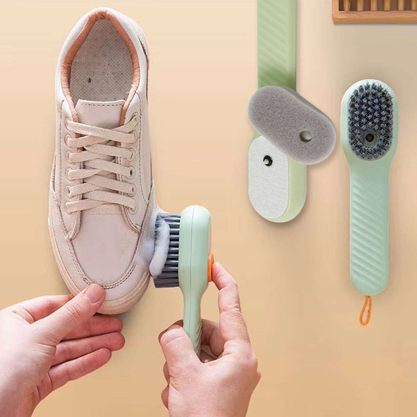 Multifunctional Scrubbing Brush with Liquid / Soap Dispenser (1 Pc)