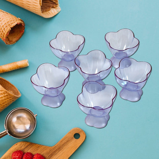 Serving Dessert Bowl Set - 6pcs Ice Cream, Salad, and Fruit Bowls (Brown Box)