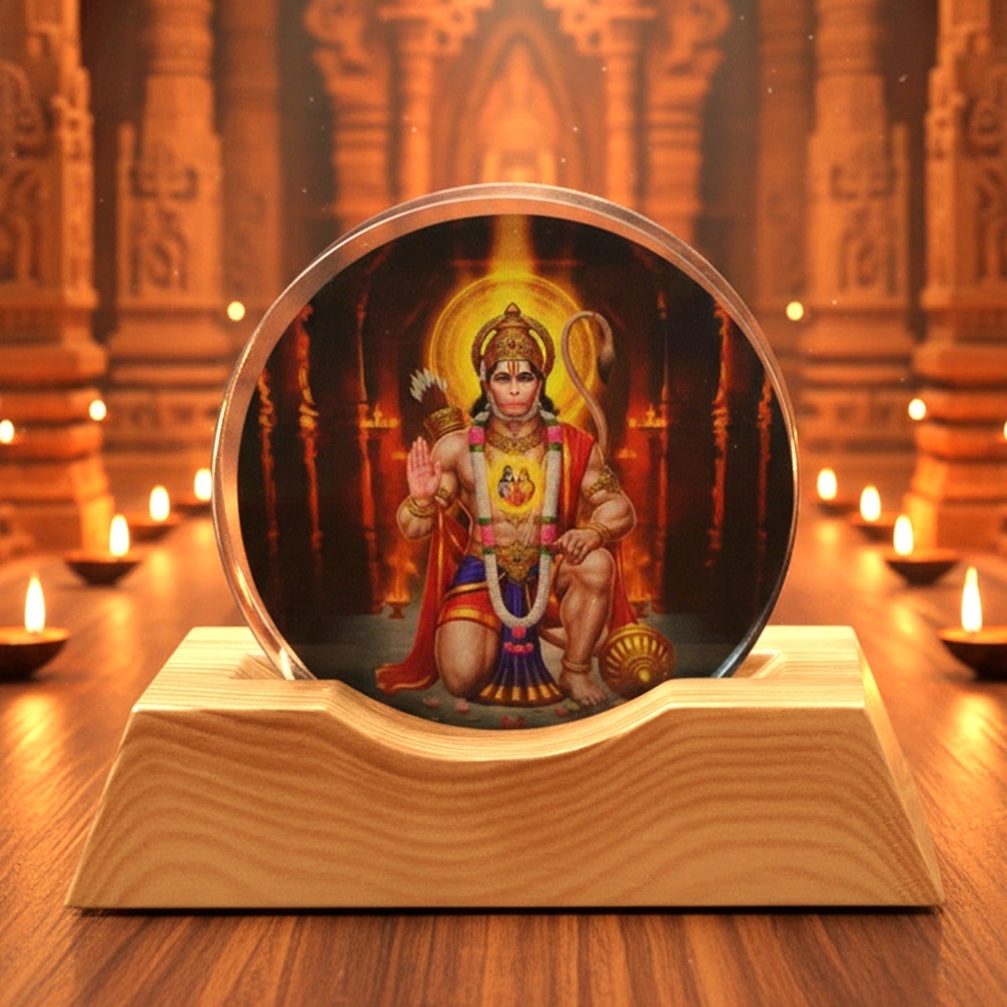 3D Creative Hanuman Ji Acrylic LED Night Lamp (1 Pc)
