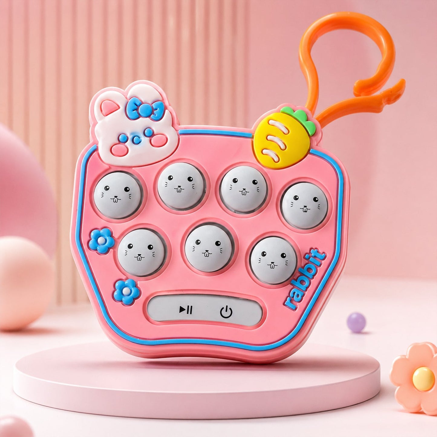 Cute Cartoon Music Push Button Toy Keychain with Sound (1 Pc, Mix Design)