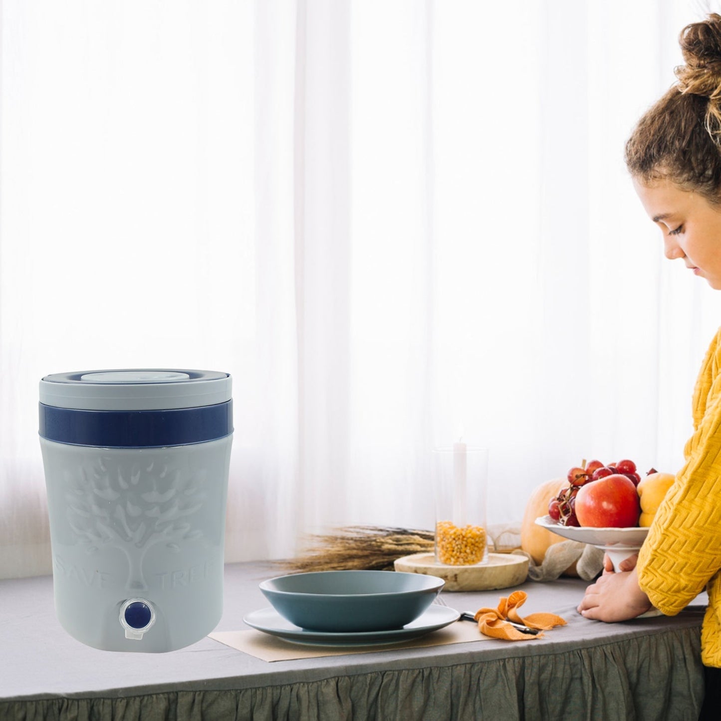 Insulated Water Jug with Tap (5000ml): Leakproof, Travel Cooler