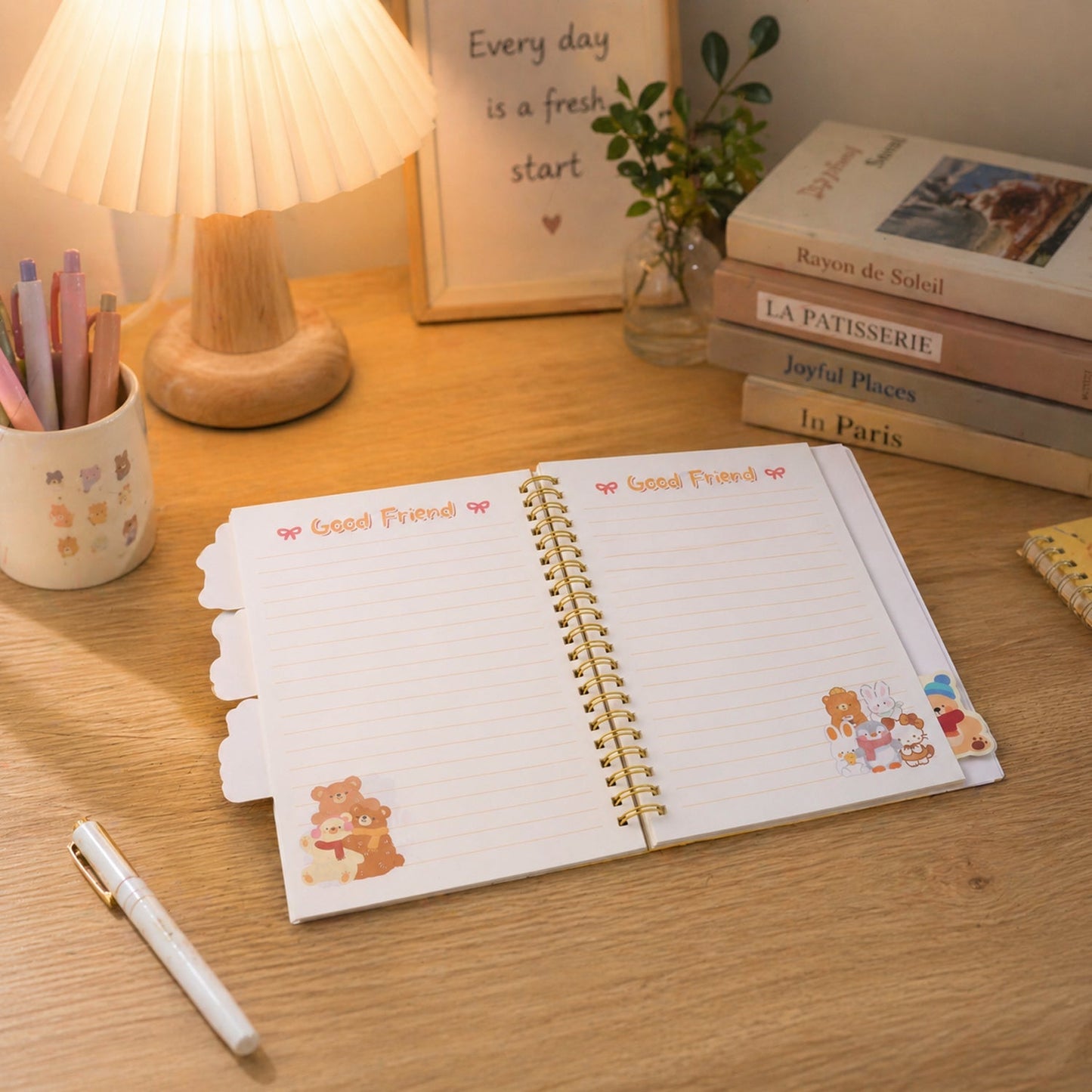 Cute Cartoon Printed Spiral Diary Notebook (54x196 MM)