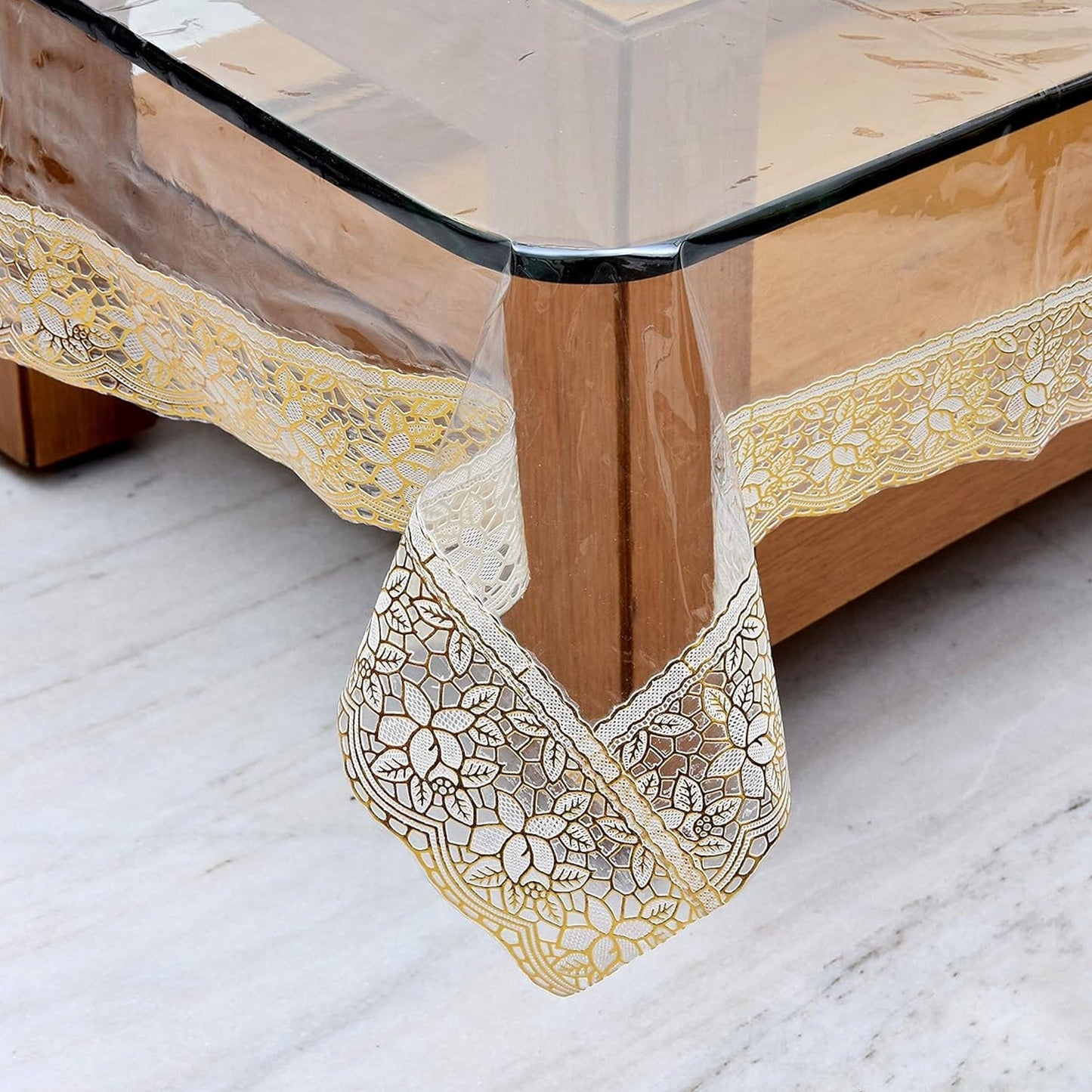 87x59 Inch Transparent PVC Table Cover (1 Pc)