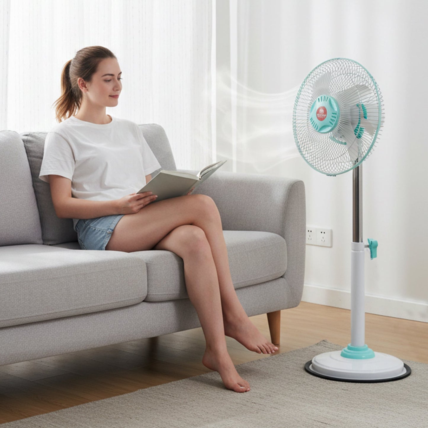 12V DC Hybrid Pedestal Table Fan