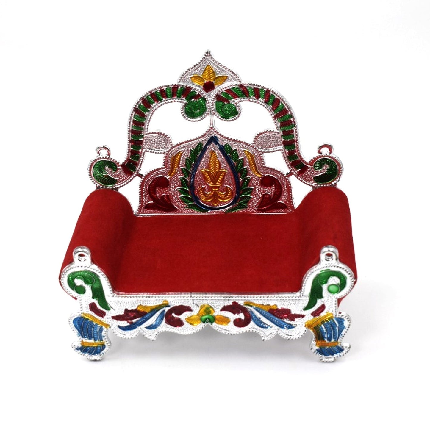 Bal Gopal Sihasan Throne - Large Decorative Stand for Home Temple Deity Display