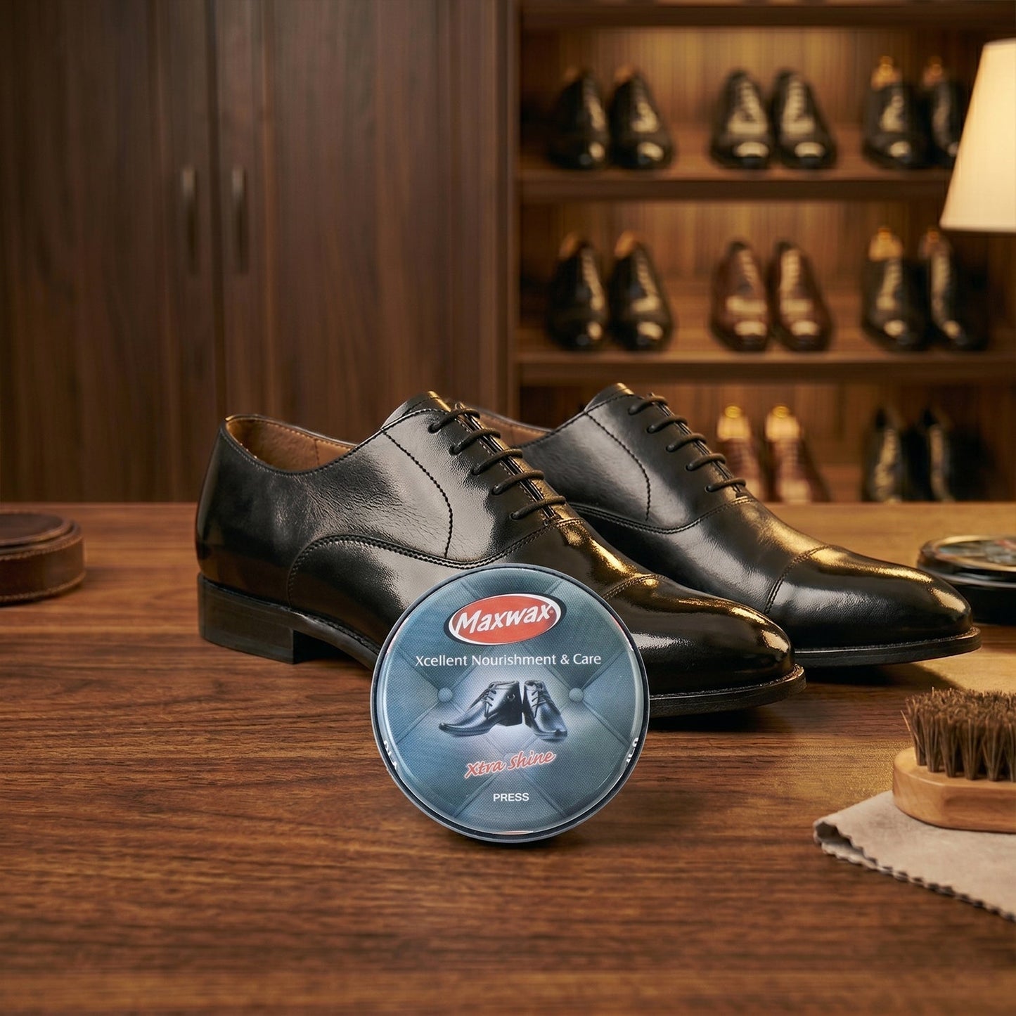 Maxwax Black Shoe Polish Cream (1 Pc, 15 Gm)