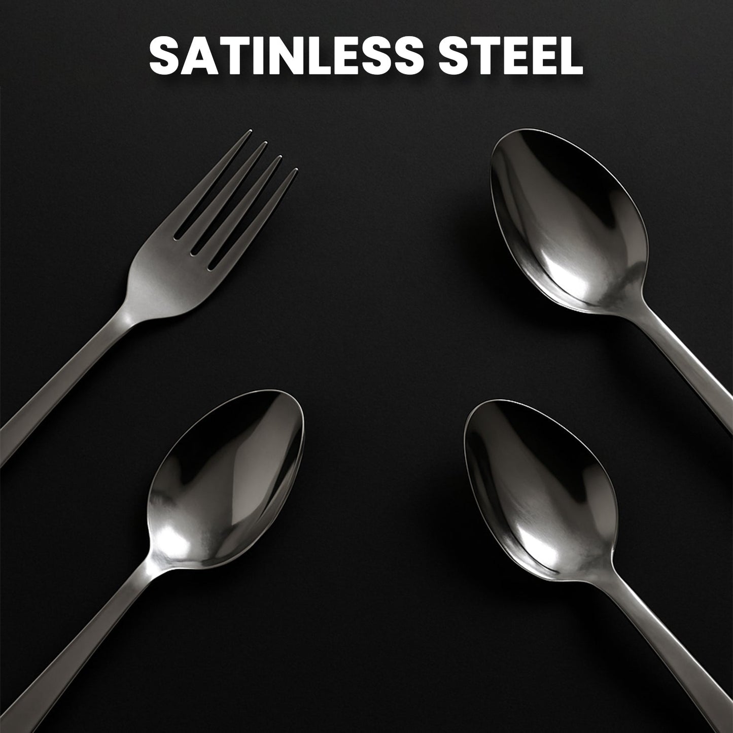 Stainless Steel Cutlery Set with Elegant Storage Stand (24 Pc)