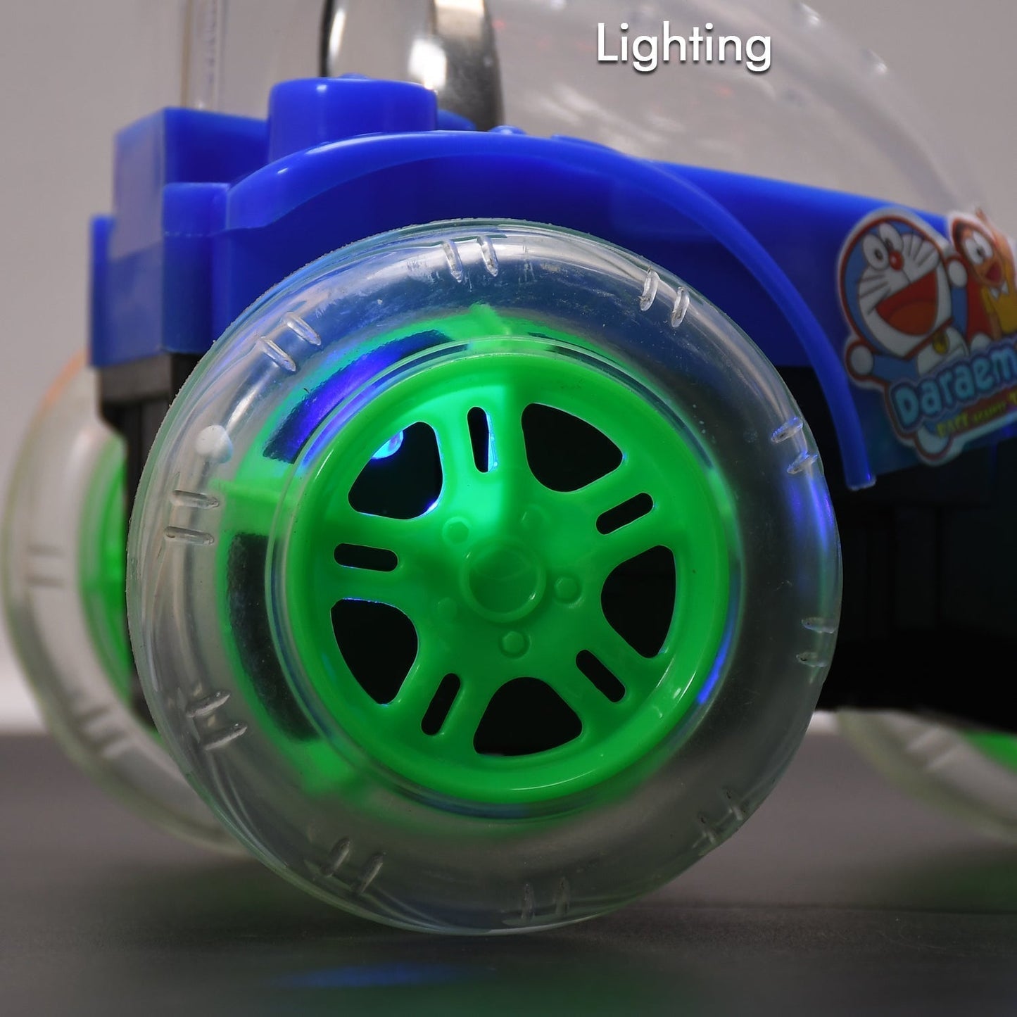 Rechargeable 360Â° Stunt Remote Control Car with 3D Lights & Music for Kids