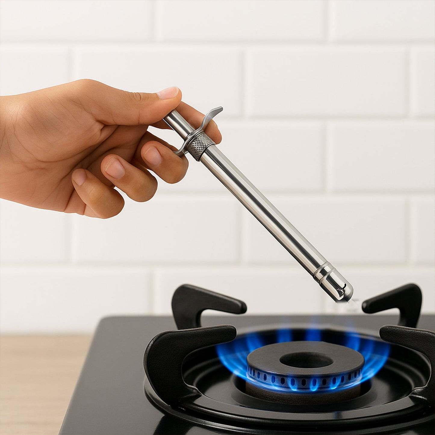 Supermom Momâ€™s Stainless Steel Gas Lighter with German Piezo