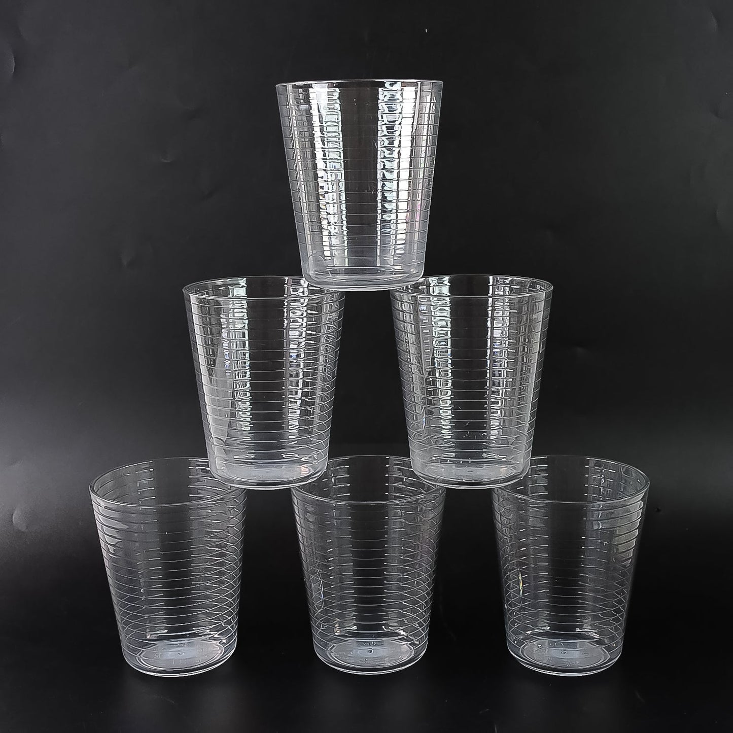 Apex Pyramid Ringo Plastic Glass â€“ 300ml Approx | Durable, Crystal-Clear Tumbler
