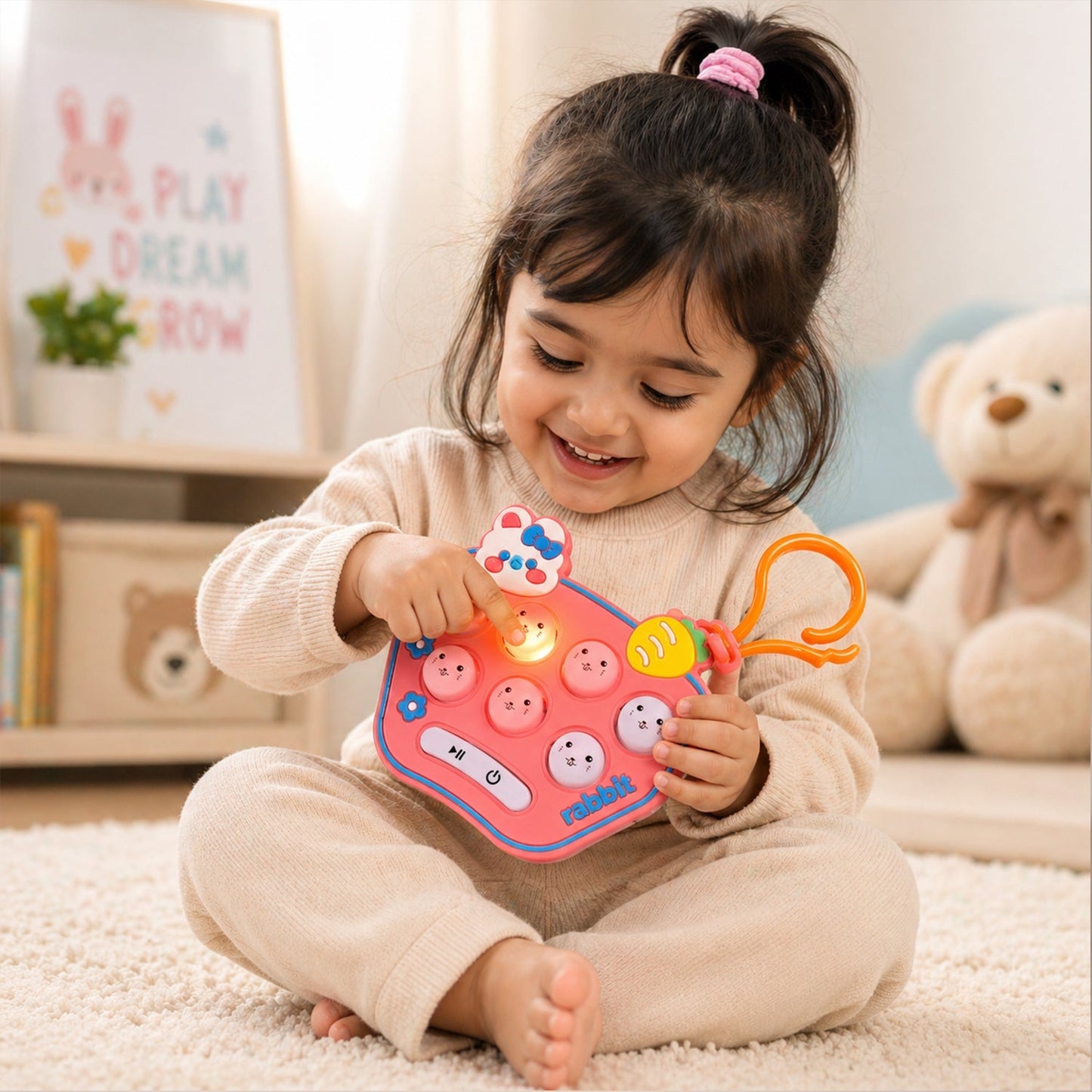 Cute Cartoon Music Push Button Toy Keychain with Sound (1 Pc, Mix Design)