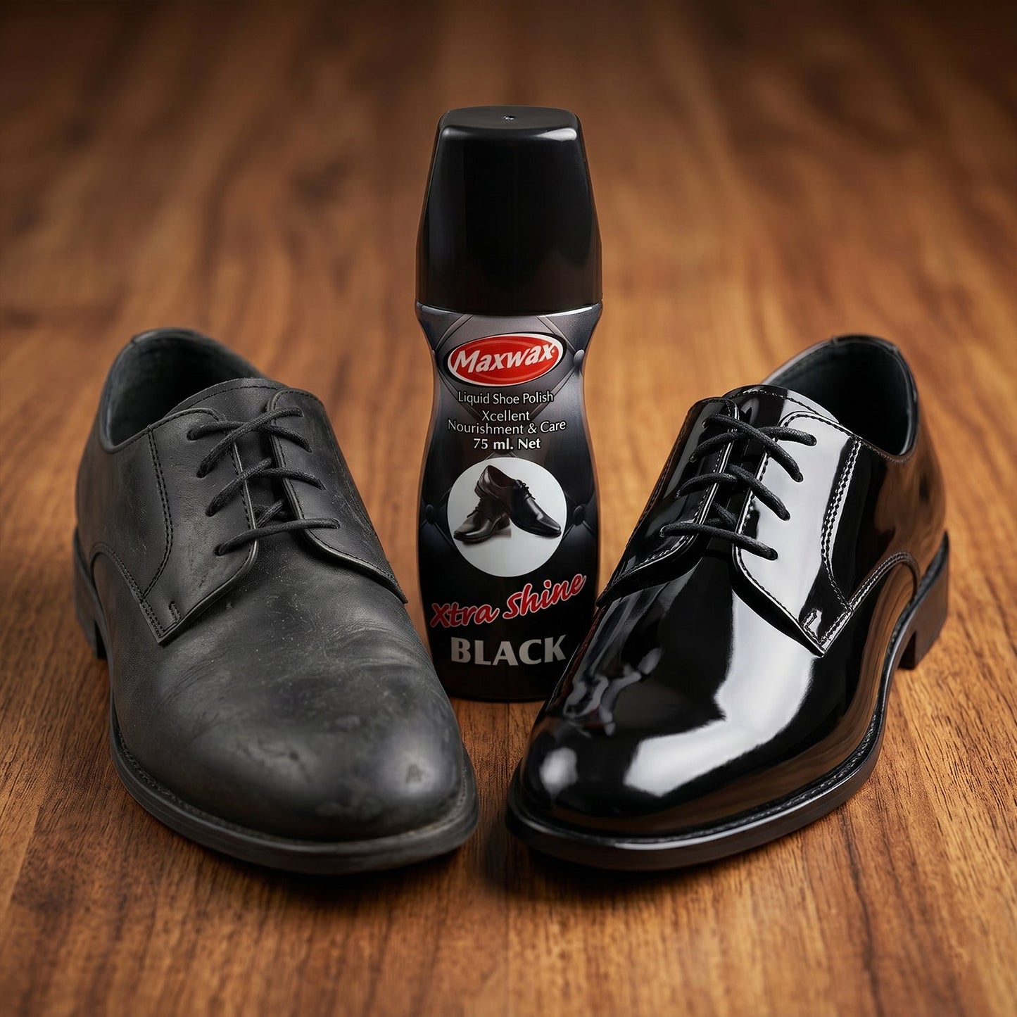 Maxwax Black Liquid Shoe Polish (1 Pc, 75 ML)