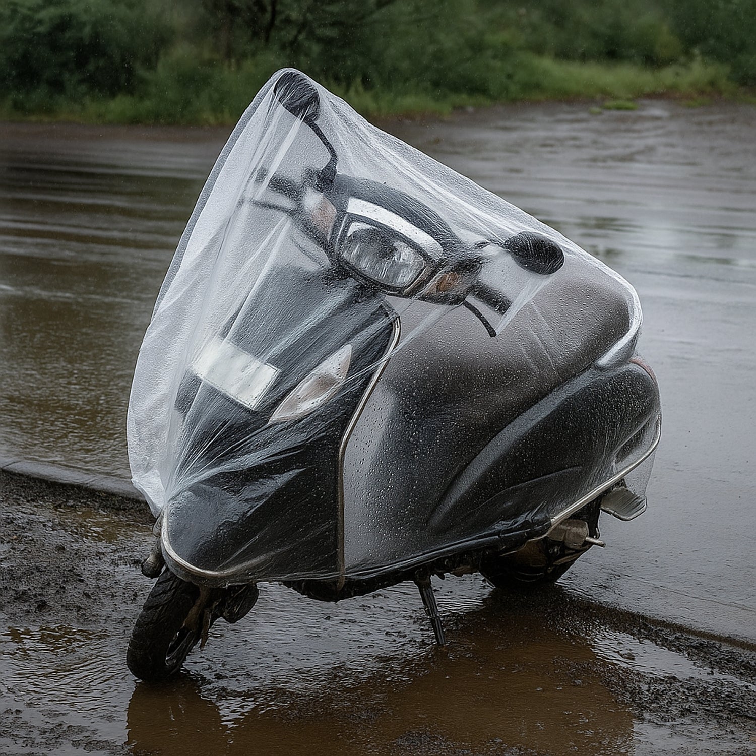 Big Plastic Activa Cover (1 Pc / 240 Cm Long Adjustable)