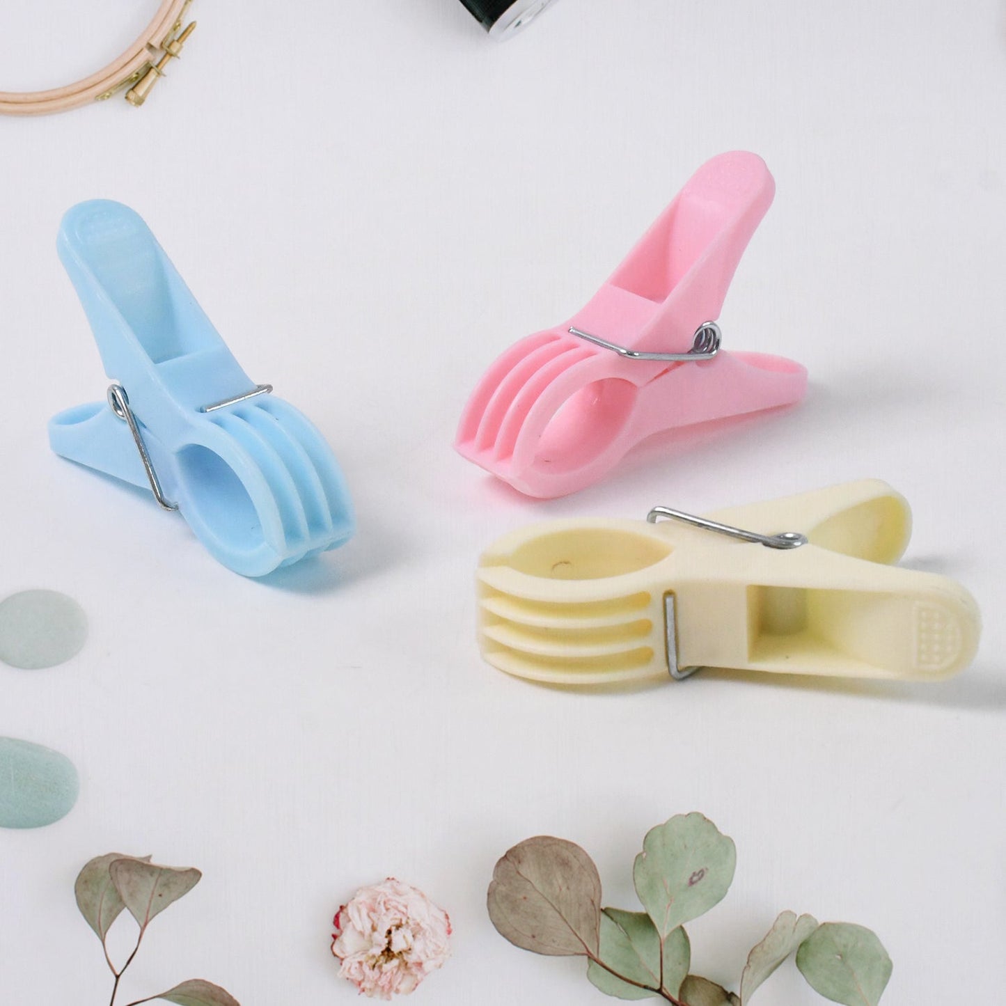 Plastic Cloth Clips (Multicolour) - Pack of 12