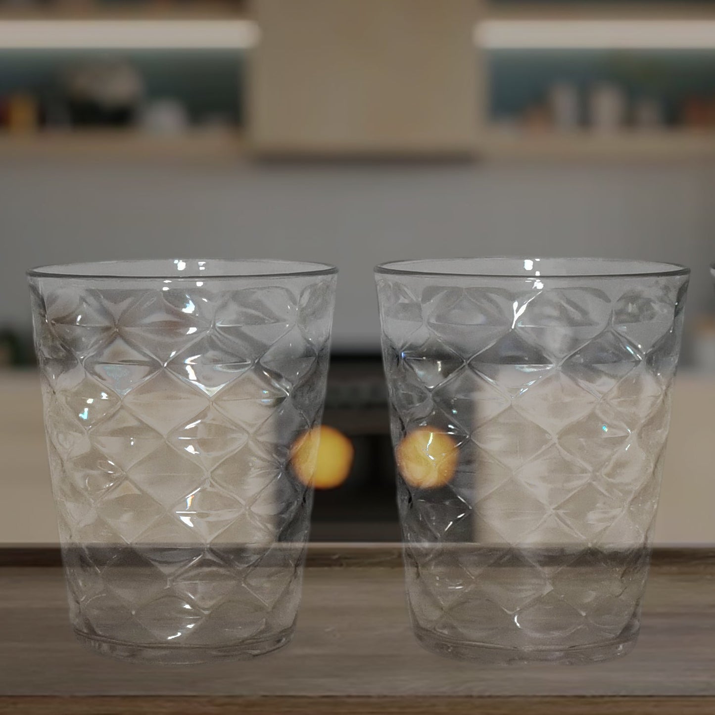 Apex Pyramid Design Unbreakable Plastic Glass â€“ 300 ML