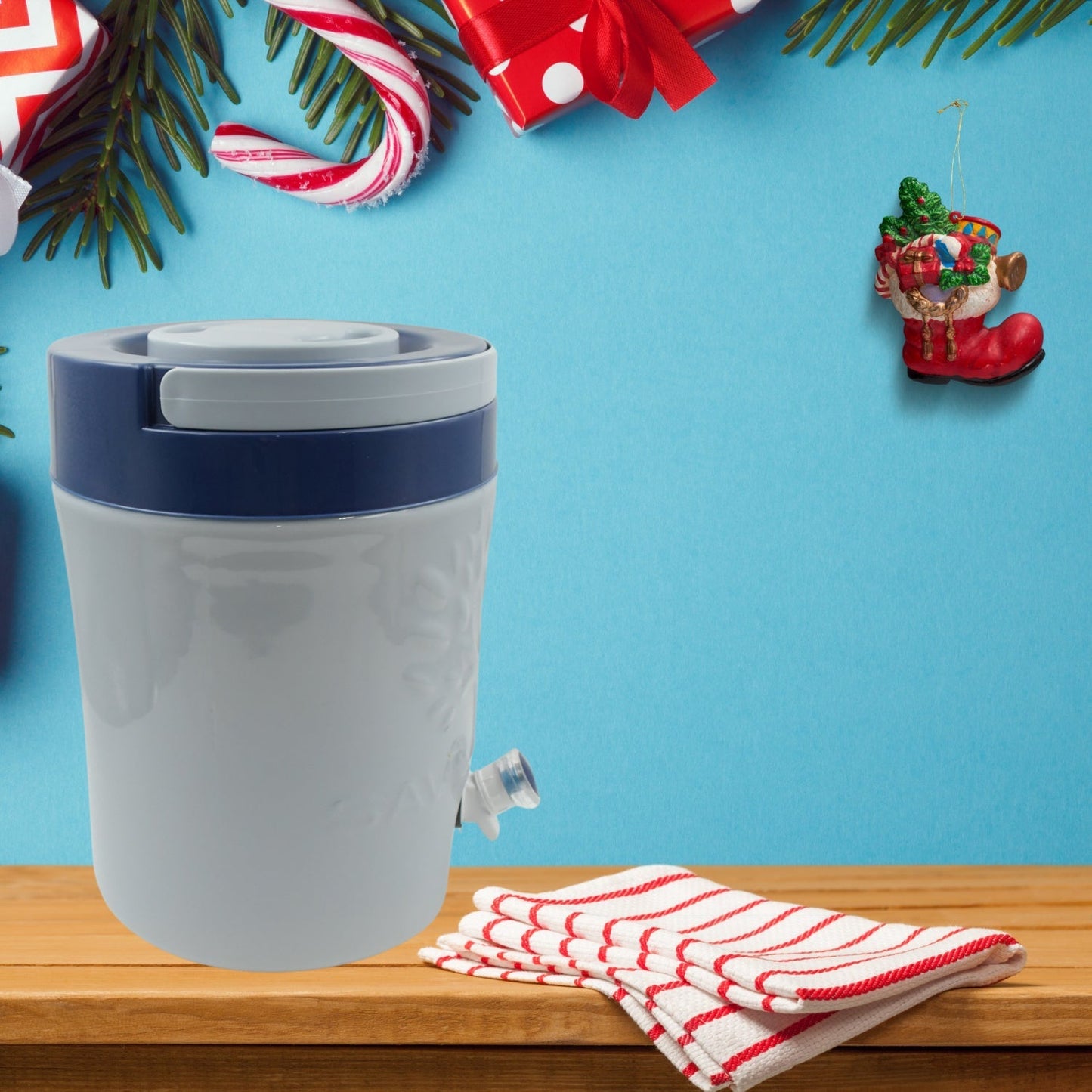 Insulated Water Jug with Tap (5000ml): Leakproof, Travel Cooler