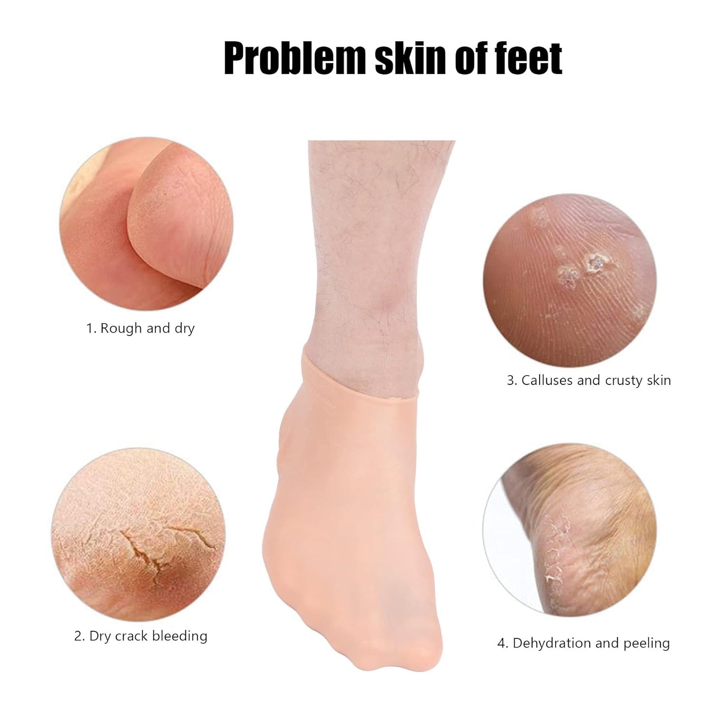 Silicone Soft Moisturizing Socks (1 Pair)