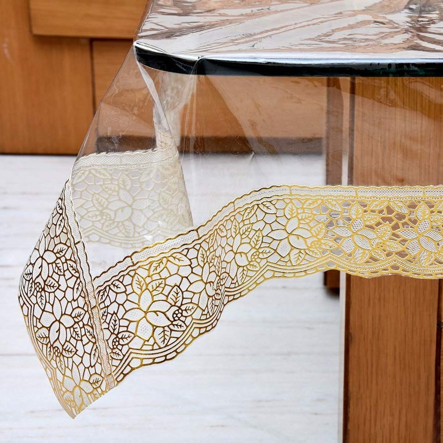 87x59 Inch Transparent PVC Table Cover (1 Pc)