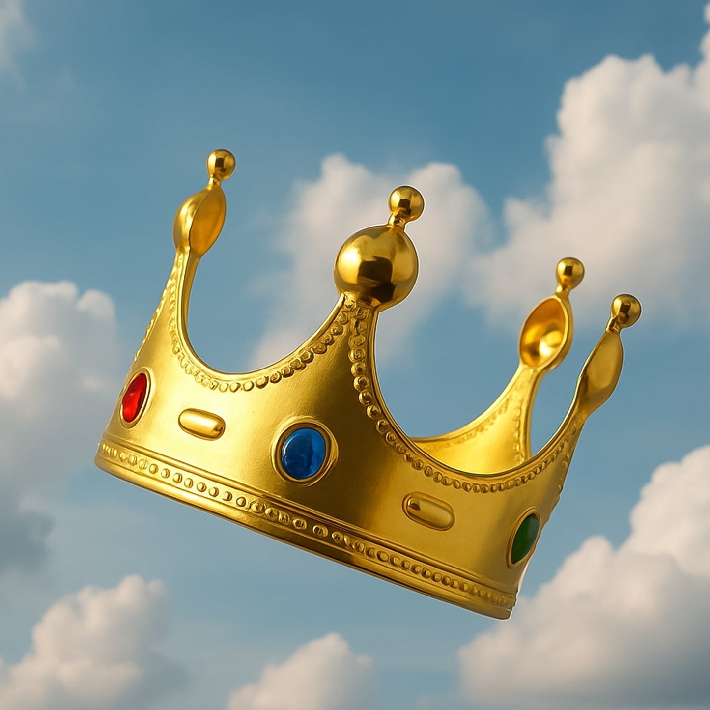 Royal Crown with Colored Gems (1 Pc / Mix Color)